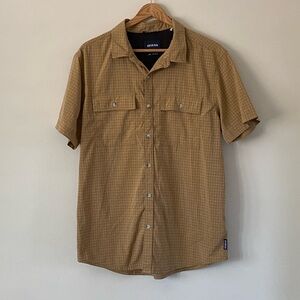 Prana Men's Brown Casual Button Down Shirt